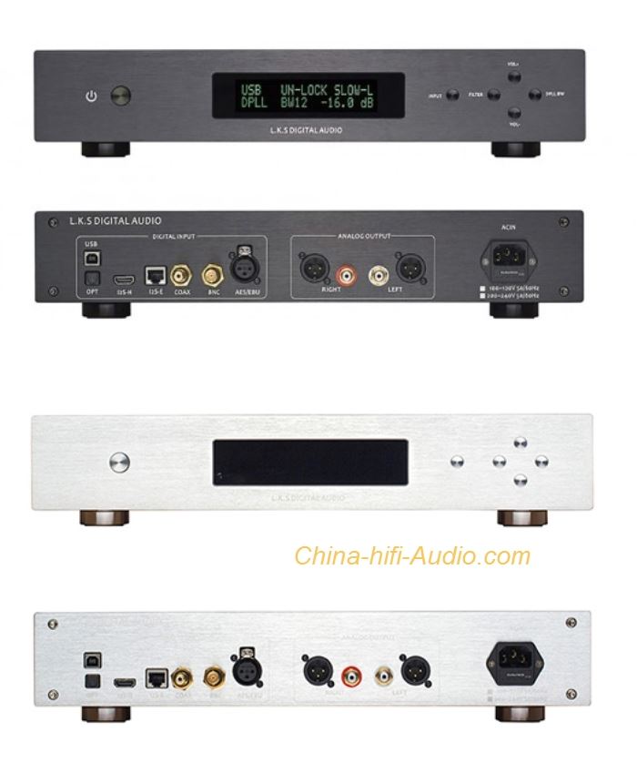 MUSETEC Audio MH-DA004 DAC Dual ES9038pro DSD Input Coaxial BNC AES EBU L.K.S